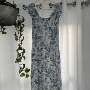 Blue, floral print Cider dress.